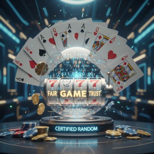 안전카지노 찾는 법 안내 – 2025년 2월 안전한 카지노 플레이 4 난수 생성기(RNG)와 공정한 카지노 게임을 상징하는 이미지