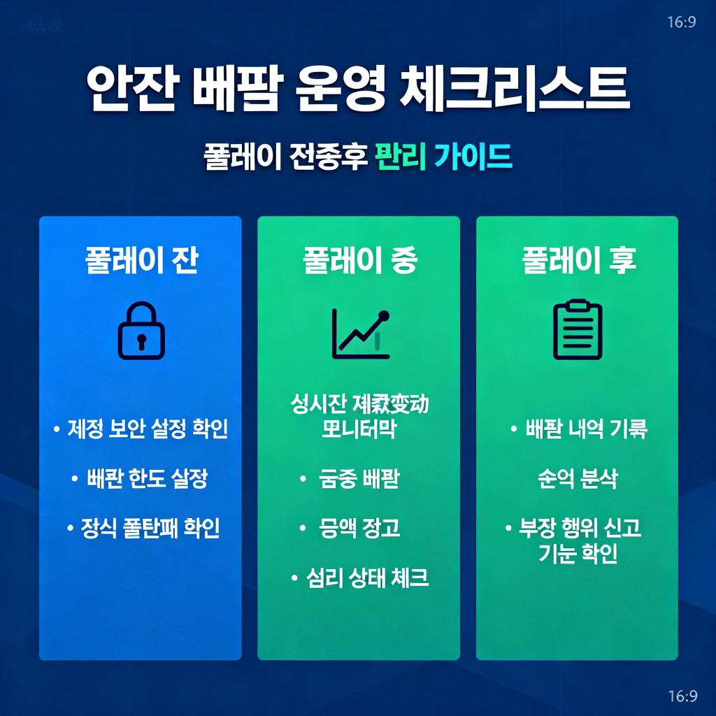 안전 베팅 체크리스트