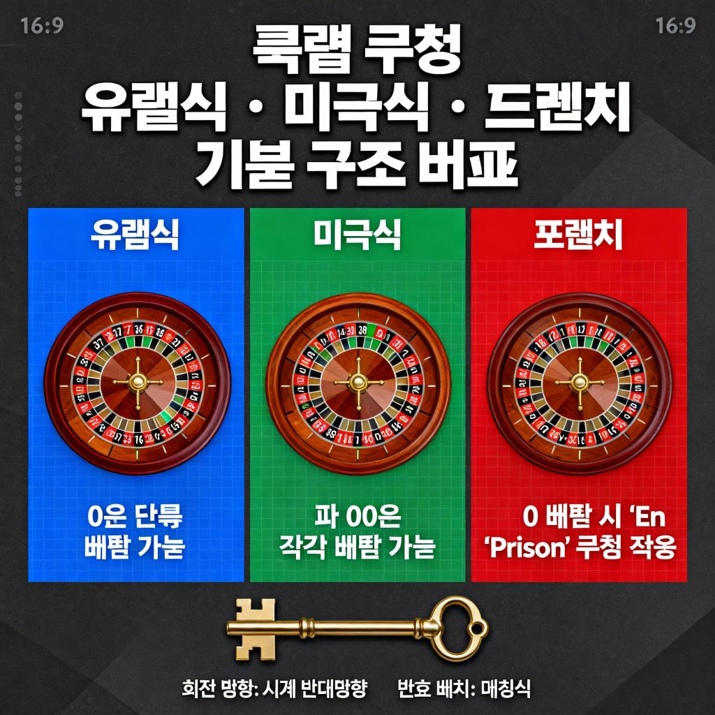 룰렛 규칙 기본 구조 비교