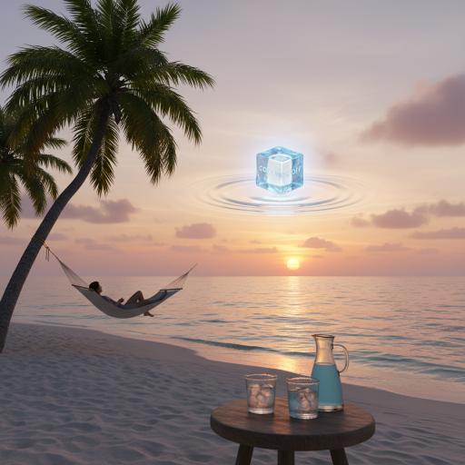 휴식과 재충전을 상징하는 해변 휴양지 풍경